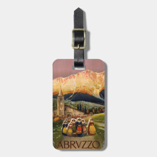Vintage Abrvzzo Italien Gepäckmarke Gepäckanhänger
