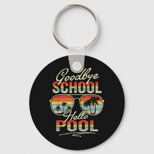 Vintage Abschied Schule Hallo Pool Sommer Letzter Schlüsselanhänger