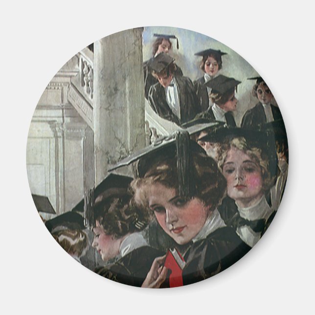 Vintage-Abschlussfeier, Promotionszeremonie Magnet (Vorne)