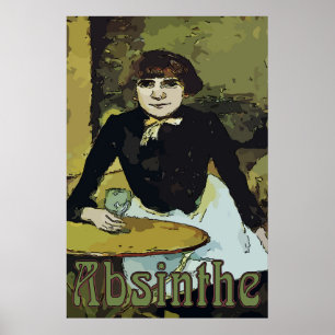 Vintage Absinthe-Frau Poster