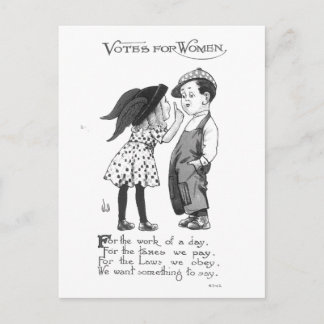 Vintage Abstimmungen für Frauen Postkarte