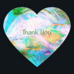 Vintage Abstract Fantasy – Enchanted Floral Thanks Herz-Aufkleber<br><div class="desc">A gentle thank-you wrapped in fantasy. These elegant gift tags feature a romantic abstract floral design with soft pastel hues and golden accents. Perfect for weddings, birthdays, or heartfelt gestures, they add a poetic touch to any gift. Let your gratitude shimmer with Fantasy Joyful Thanks — where elegance meets emotion....</div>