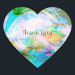 Vintage Abstract Fantasy – Enchanted Floral Thanks Herz-Aufkleber<br><div class="desc">A gentle thank-you wrapped in fantasy. These elegant gift tags feature a romantic abstract floral design with soft pastel hues and golden accents. Perfect for weddings, birthdays, or heartfelt gestures, they add a poetic touch to any gift. Let your gratitude shimmer with Fantasy Joyful Thanks — where elegance meets emotion....</div>