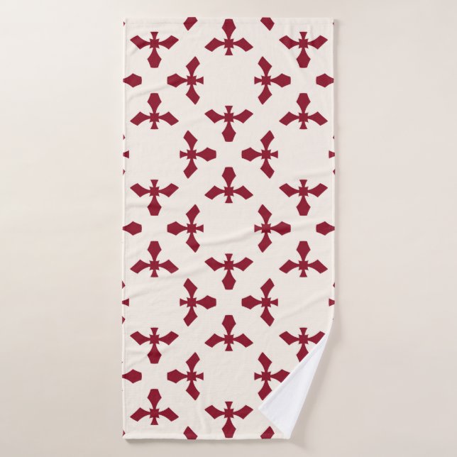 Vintage abstract geometric floral pattern. Seamles Badehandtuch (Badehandtuch)
