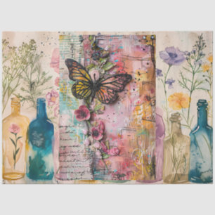 Vintage Abstrakte Art Decoupage Seidenpapier