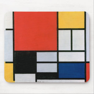 Vintage abstrakte Komposition von Piet Mondrian Mousepad