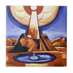 Vintage-Abstrakte Kunst von Marsden Hartley Yliast Fliese