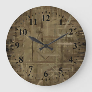 Vintage Abstrakte Kunstmalerei Große Wanduhr