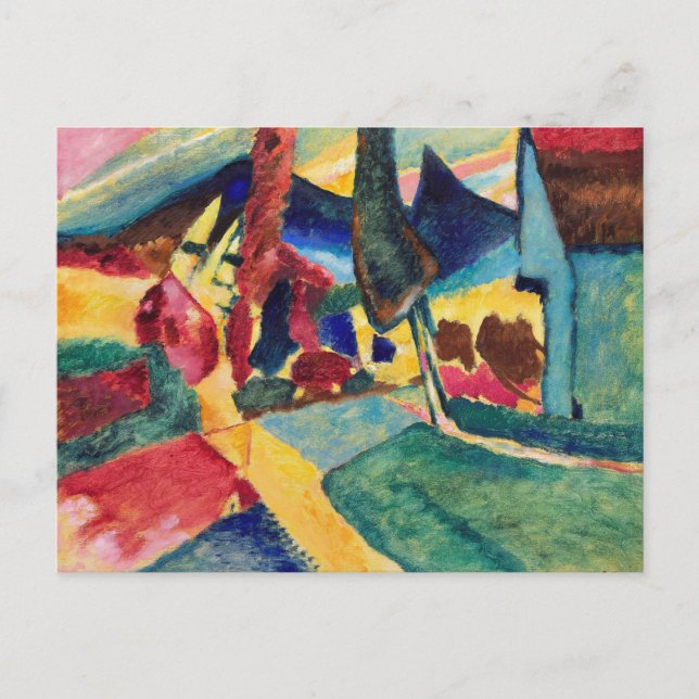 Vintage Abstrakte Landschaft Wassily Kandinsky Postkarte (Vorderseite)