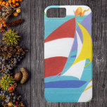 Vintage Abstrakte Segelboote im Wasser Case-Mate iPhone Hülle<br><div class="desc">Das ist ein Vintage Bild einer Gruppe von farbenfrohen und leuchtend abstrakten Segelbooten,  die in einem See segeln. Sehen Sie in meinem Shop Art by MAR nach,  um Produkte mit diesem Design zu kombinieren.</div>