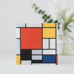 Vintage Abstrakte Zusammensetzung von Piet Mondria Einladung