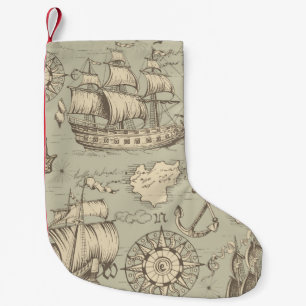 Vintage abstraktes nahtloses Muster zum Thema  Kleiner Weihnachtsstrumpf