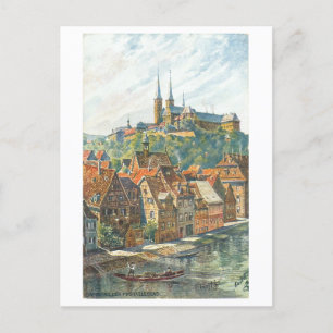 Vintage Abtei Michaelsberg, Bamberg, Deutschland Postkarte