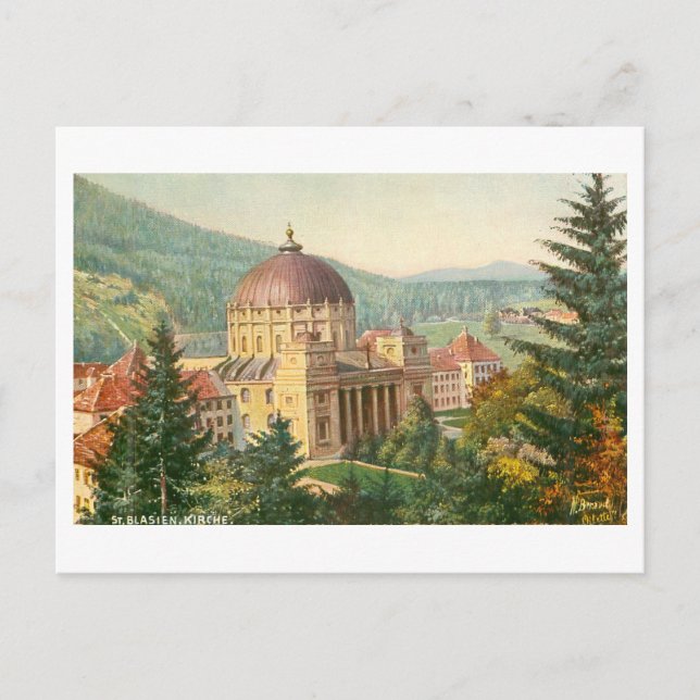Vintage Abtei St. Blaise in Deutschland Postkarte (Vorderseite)