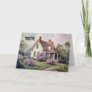Vintage Accueil Carte de voeux pour l'anniversaire