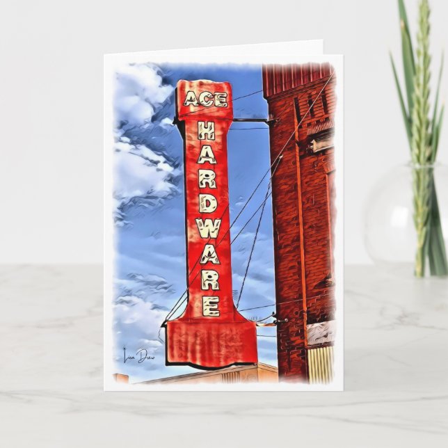 Vintage Ace Hardware-Signaturkarte Dankeskarte (Vorderseite)
