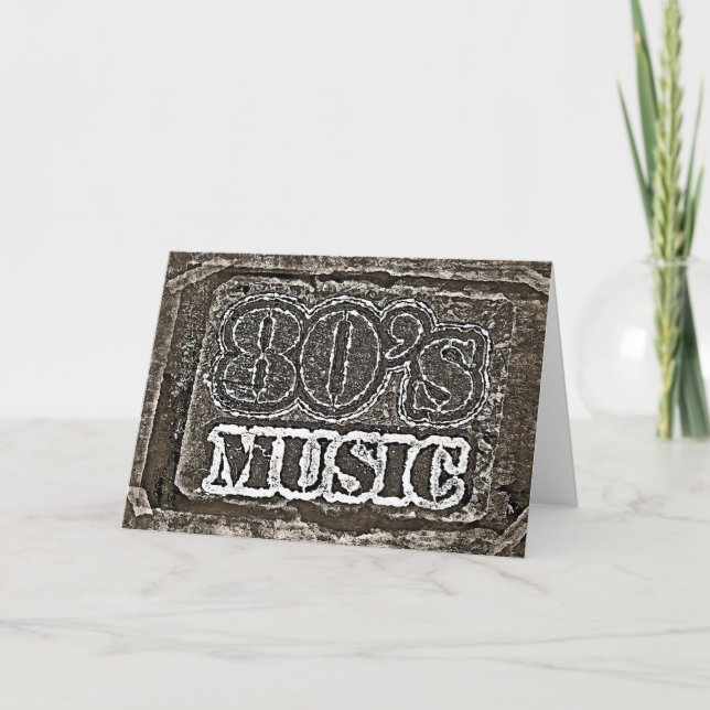 Vintage Achtzigerjahre Musik - Grußkarten Karte (Vorderseite)