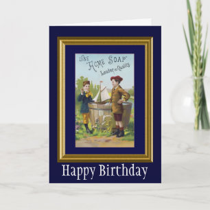 Vintage Acme Seifenwerbung zum Geburtstag Karte
