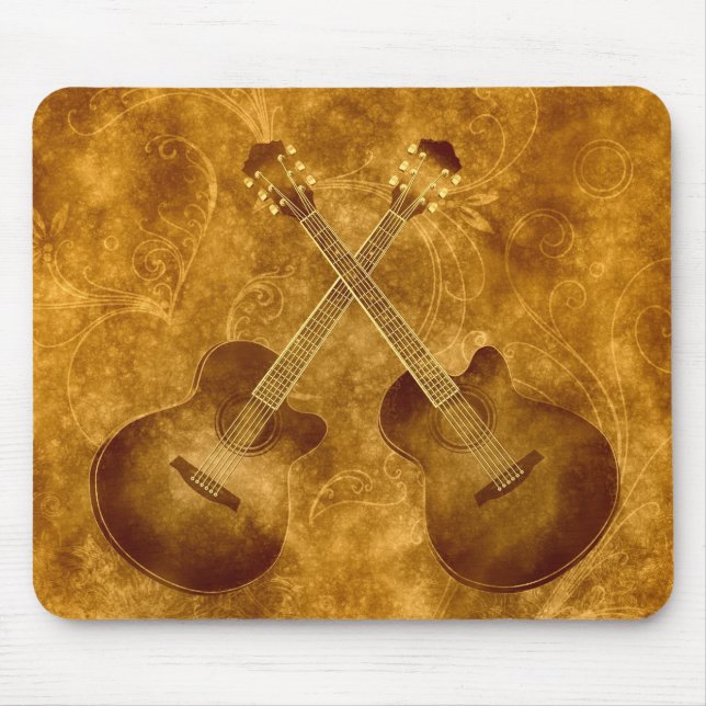 Vintage Acoustic Guitars Mousepad (Vorne)