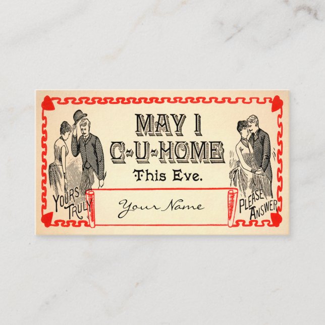 Vintage Acquainity Business Card Visitenkarte (Vorderseite)