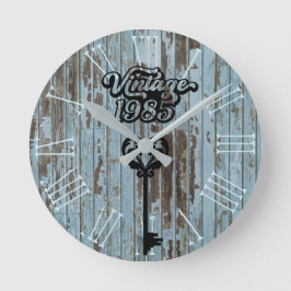Vintage Acrylmauer-Uhr von 1985 Runde Wanduhr