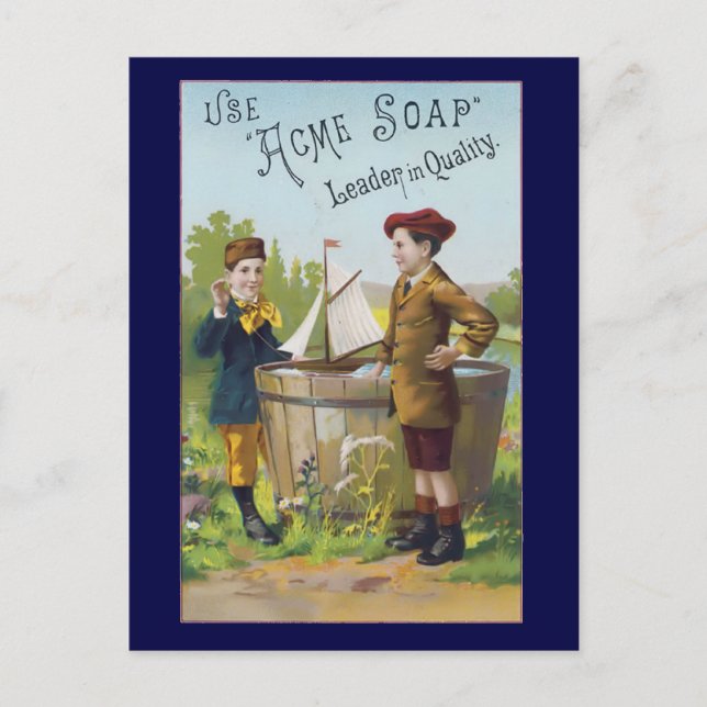 Vintage Ad Acme Soap Postkarte (Vorderseite)