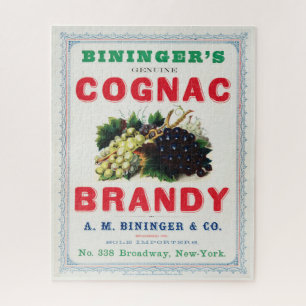 Vintage Ad for Biningers Cognac Brandy.