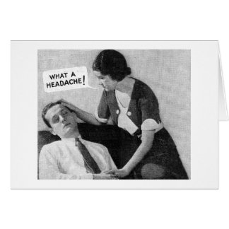 Vintage Ad Foto Card - Kopfschmerz Mann