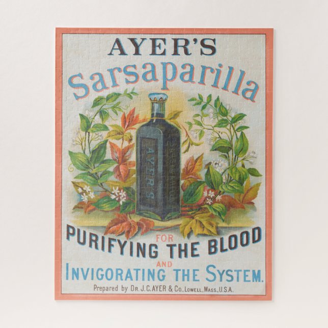Vintage Ad für Ayer's Sarsaparilla. (Vertikal)
