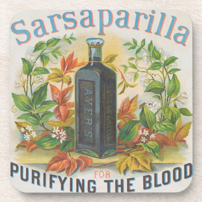 Vintage Ad für Ayer's Sarsaparilla. Getränkeuntersetzer (Vorderseite)