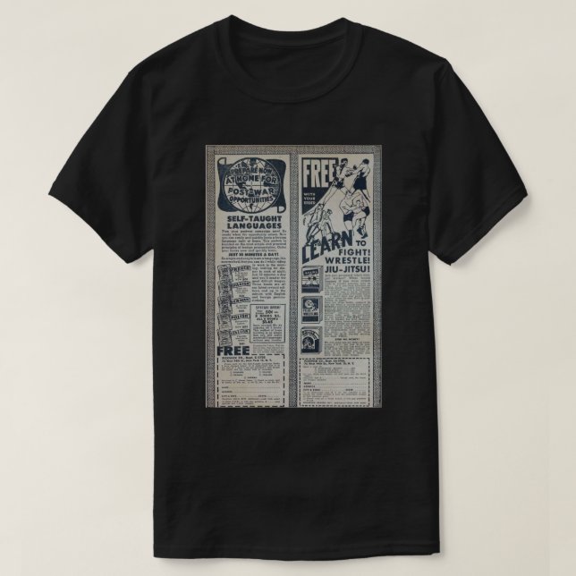 Vintage Ad old Comic Ästhetik T-Shirt (Design vorne)