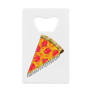 Vintage Ad Pizza Slice Geldbeutel Flaschenöffner
