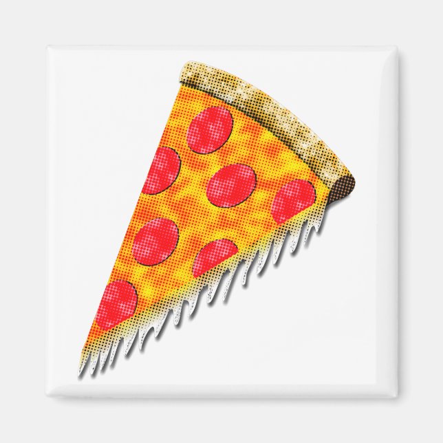 Vintage Ad Pizza Slice Magnet (Vorne)