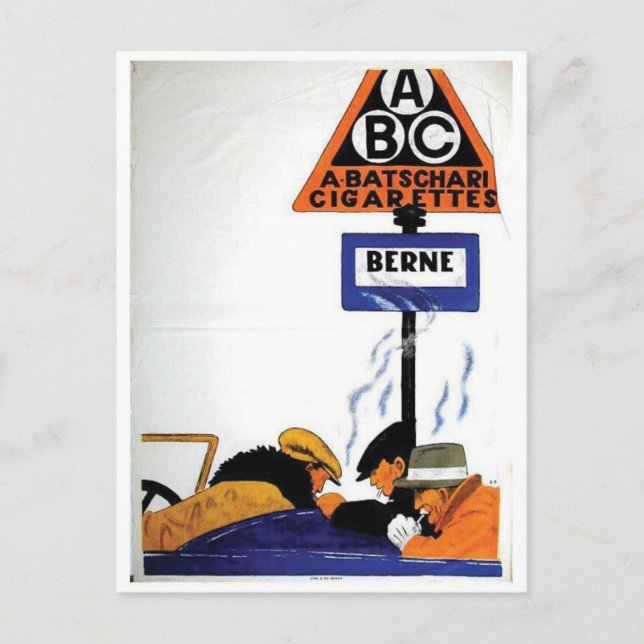 Vintage Ad Poster Postkarte (Vorderseite)