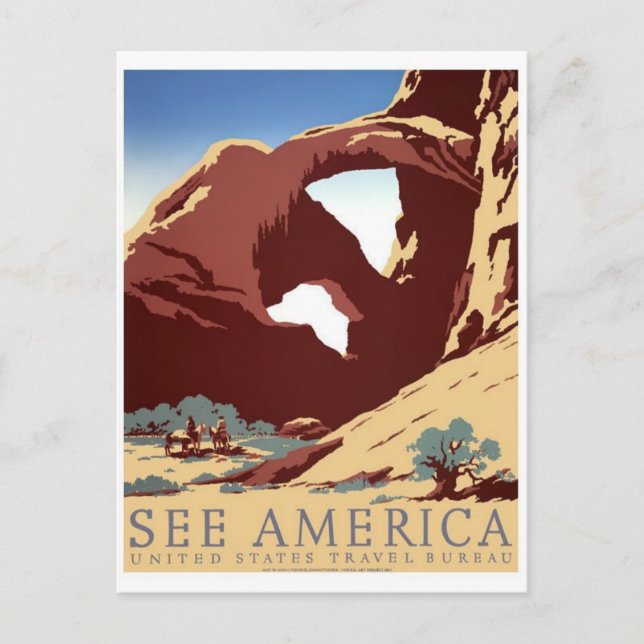 Vintage Ad Poster Postkarte (Vorderseite)