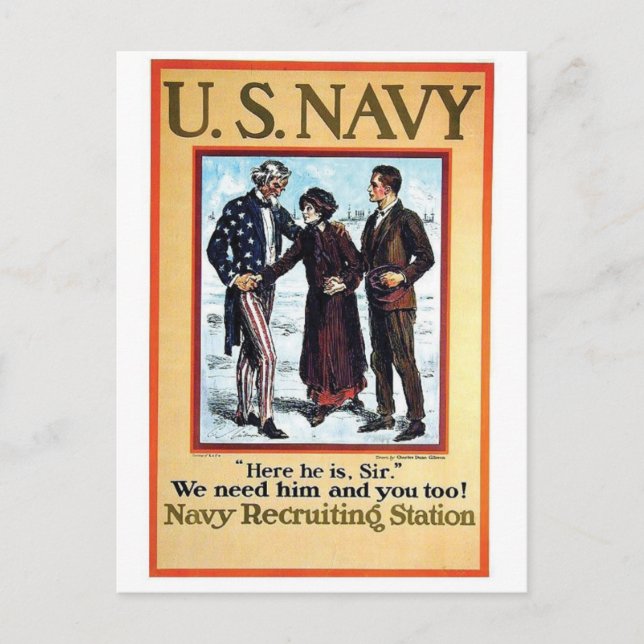 Vintage Ad Poster Postkarte (Vorderseite)