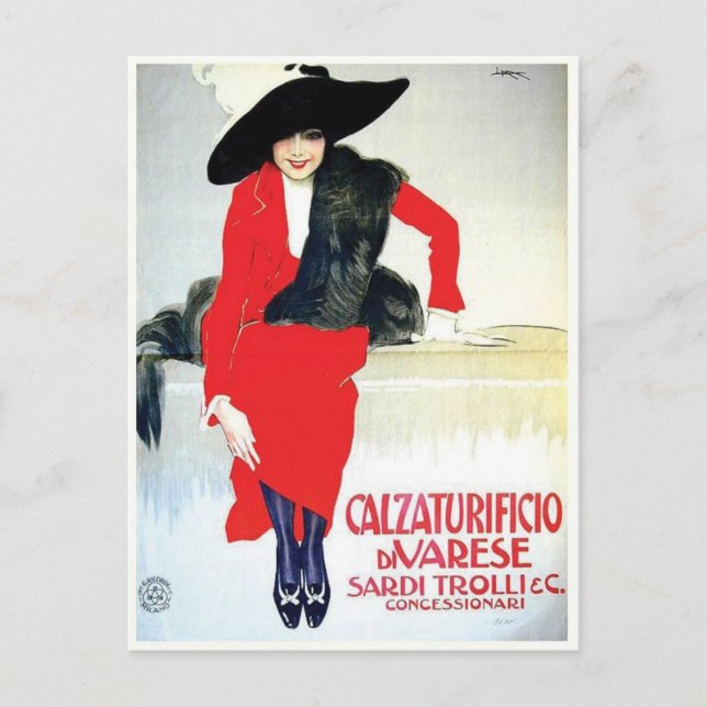 Vintage Ad Poster Postkarte (Vorderseite)