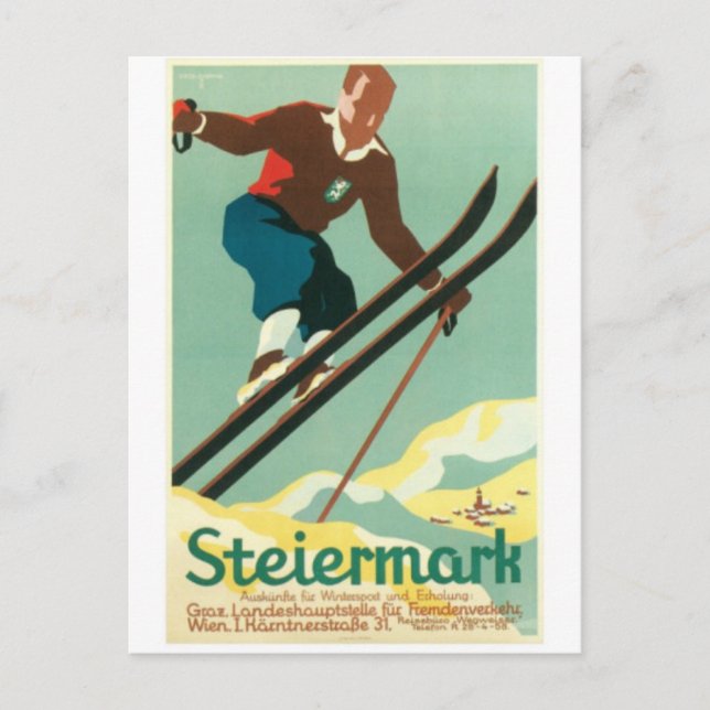 Vintage Ad Poster Postkarte (Vorderseite)