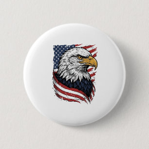 Vintage-Adler-Amerikanische-Flagge-Patriotisches-S Button