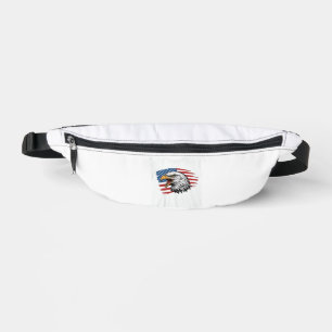 Vintage-Adler-Flagge Patriotisches Vektor-Shirt-De Bauchtasche