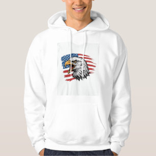 Vintage-Adler-Flagge Patriotisches Vektor-Shirt-De Hoodie