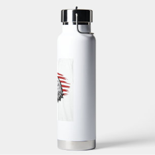 Vintage-Adler-Flagge Patriotisches Vektor-Shirt-De Trinkflasche