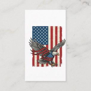 Vintage-Adler-Flagge-Vektor-Patriotisches-Shirt-De Visitenkarte
