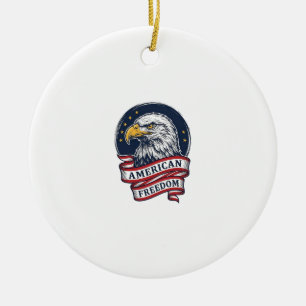 Vintage Adler Patriotisches Band Vektor-Shirt-Desi Keramik Ornament