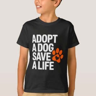 Vintage Adoptiere Hund Rette Leben Retten Tiere Hu T-Shirt