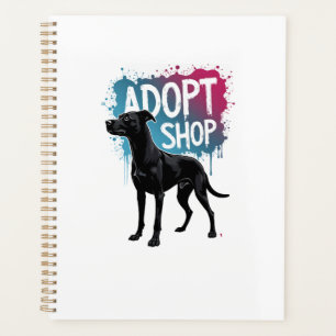 Vintage Adoptiere Nicht Kaufen Hund Graffiti Rettu Planer