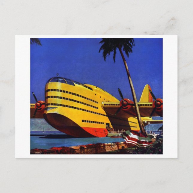 Vintage Aero-Postkarte Postkarte (Vorderseite)