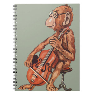 VINTAGE AFFE-MUSIK NOTIZBLOCK