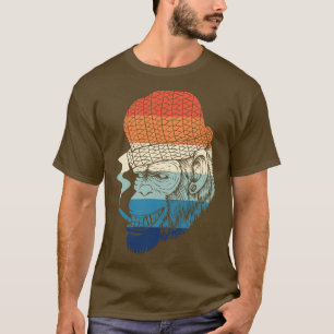 Vintage-Affe raucht T-Shirt