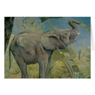 Vintage African Elephant in the Jungle, EJ Detmold